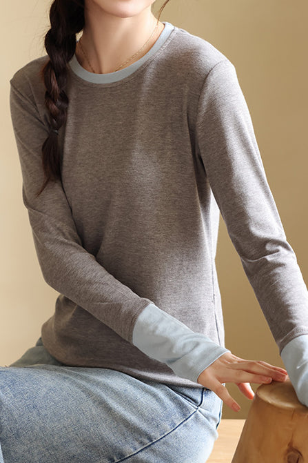 Gestrickter Pullover im Fake-Zweiteiler