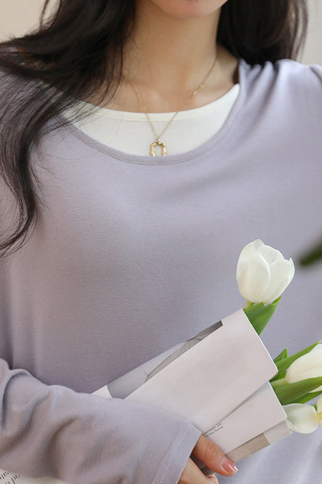 Gestrickter Pullover im Fake-Zweiteiler