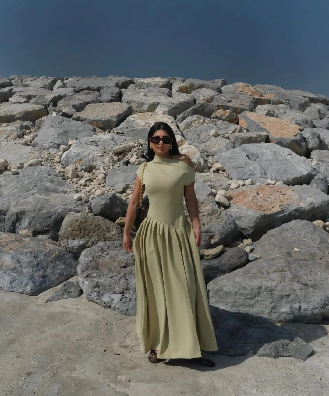 Arabista | Schicke unregelmäßige hochtaillierte Rock-Kleid