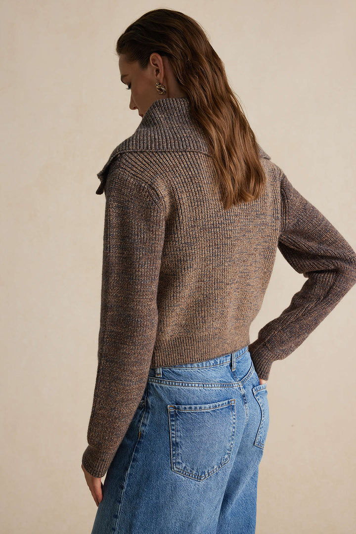 Col | Strickknopf Langarm-Cardigan