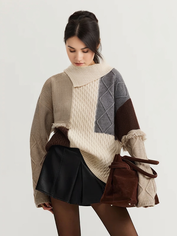 Francis | Patchwork-Strickpullover