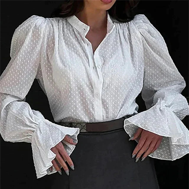 Bittania | Elegante Bluse mit einer Knopfreihe