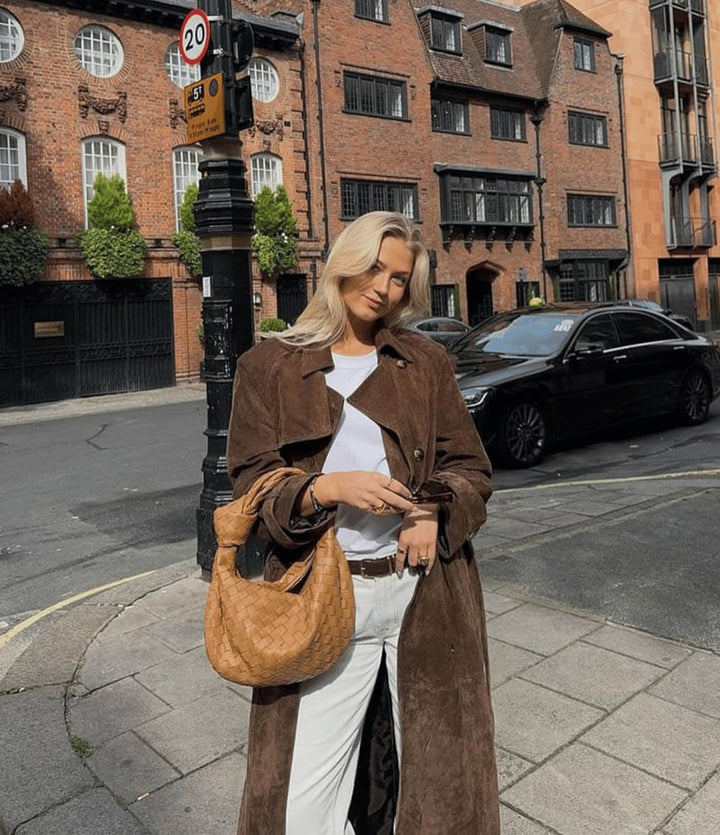 Trench | Wildleder Trenchcoat