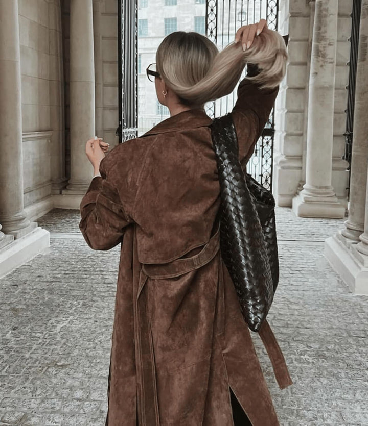 Trench | Wildleder Trenchcoat