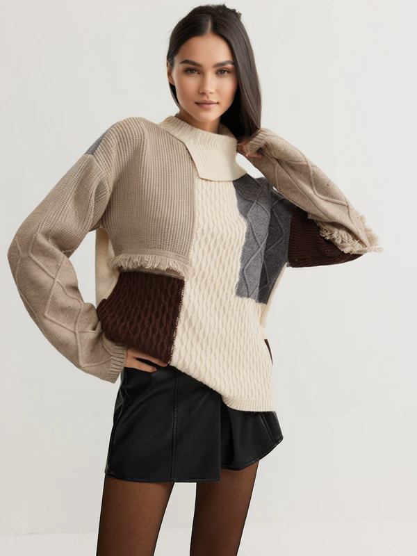 Francis | Patchwork-Strickpullover