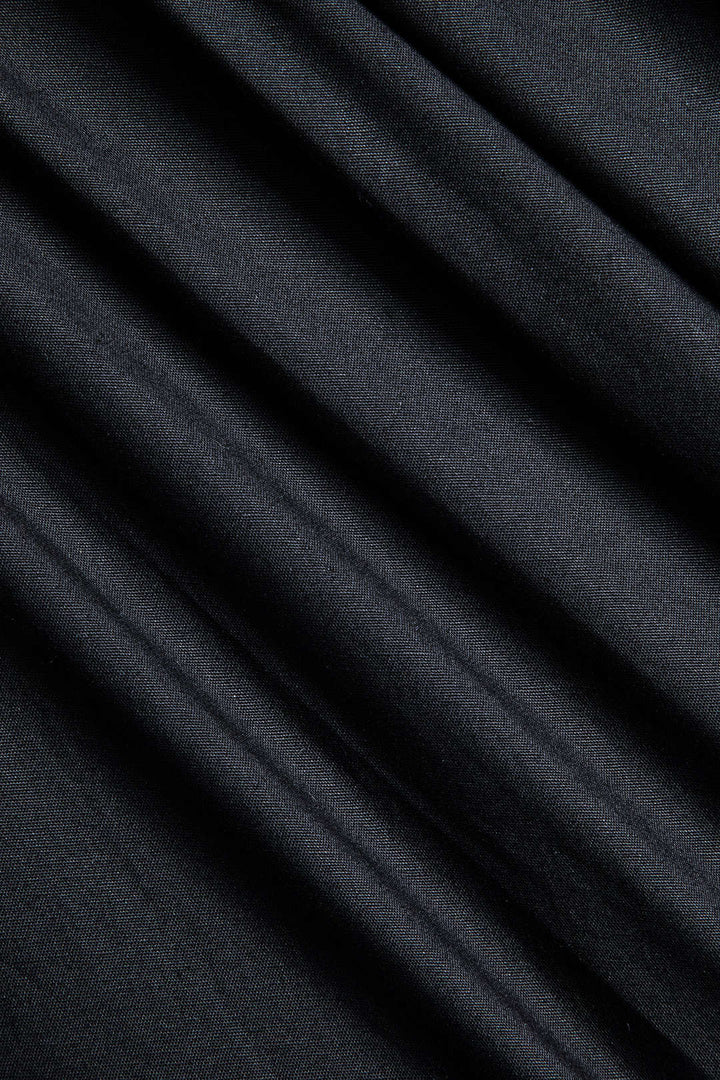 V-Ausschnitt Rüschen Schlitz Midi Kleid