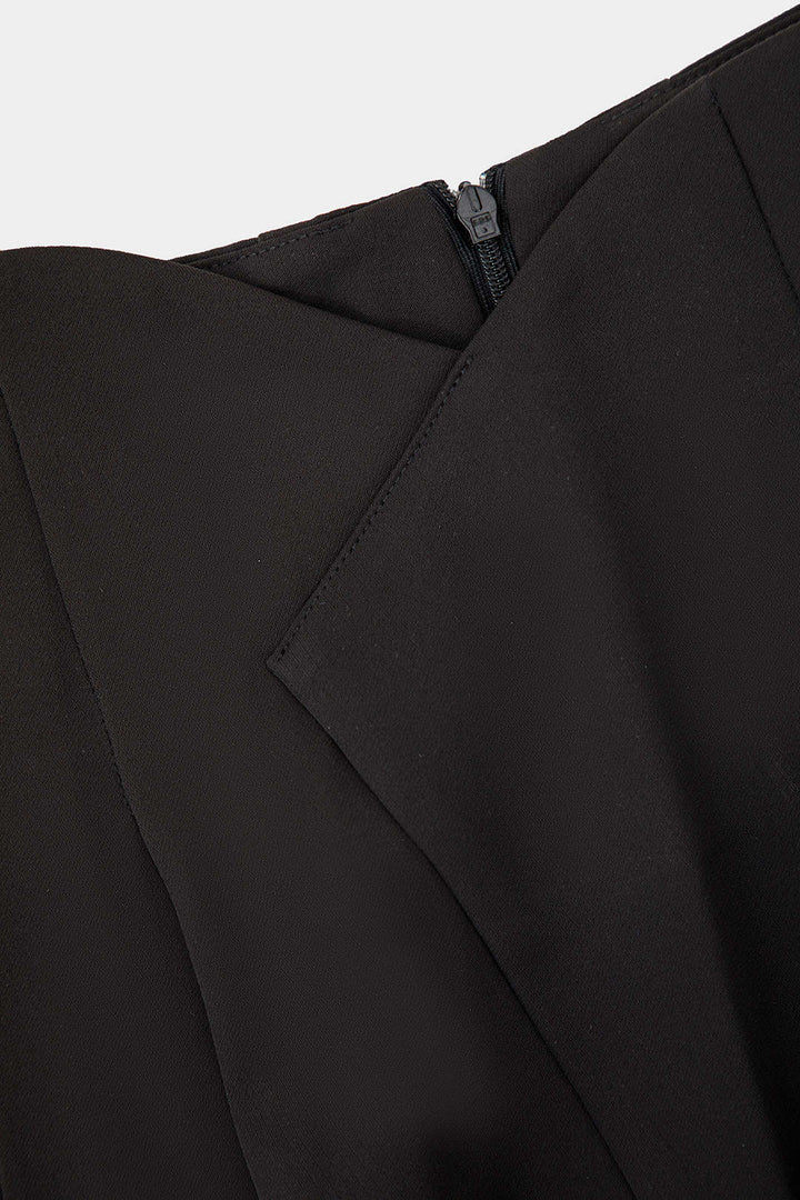 Falty | Faltenreiche asymmetrische weit geschnittene Hose