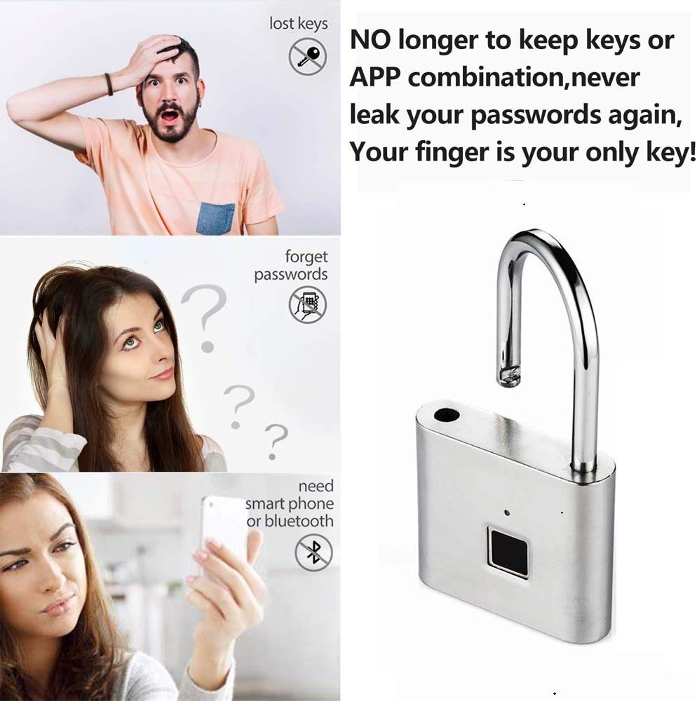 Locky | Smartes Vorhängeschloss mit Fingerabdruck-Technologie