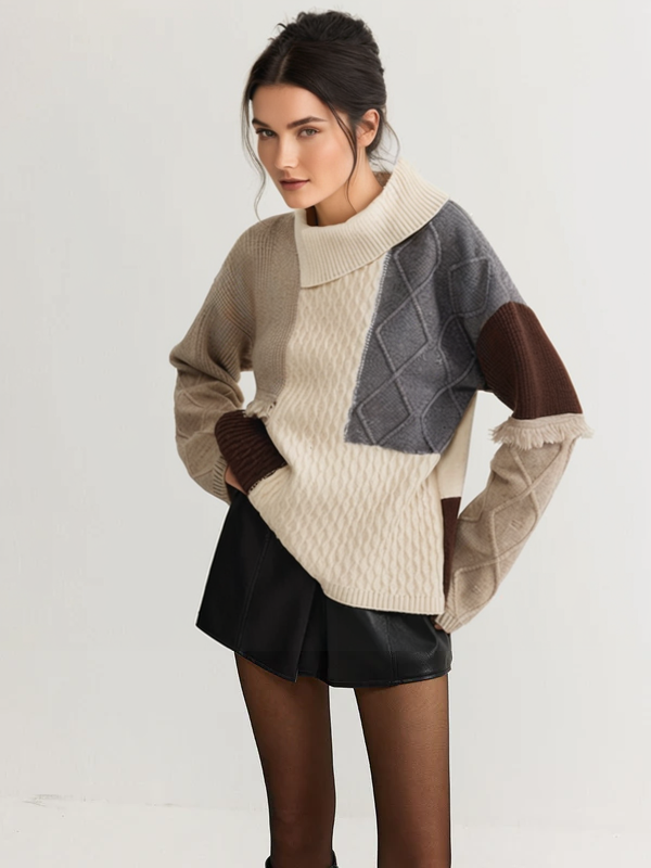 Francis | Patchwork-Strickpullover