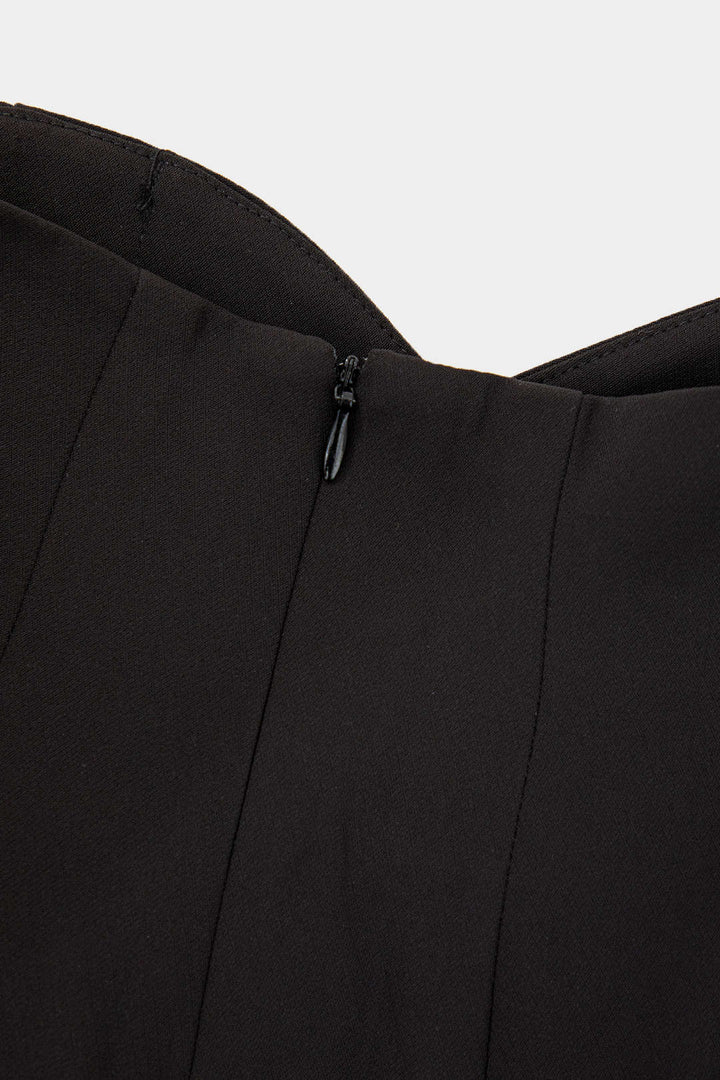 Falty | Faltenreiche asymmetrische weit geschnittene Hose