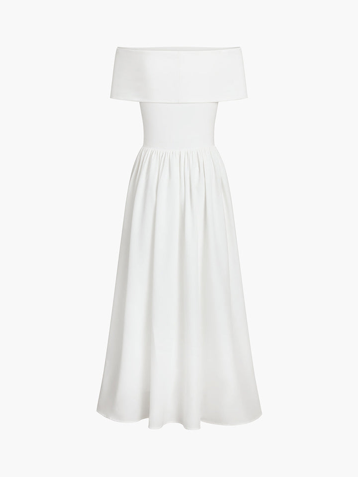 Ceylan | Schulterfrei Kleid mit zeitloser Eleganz