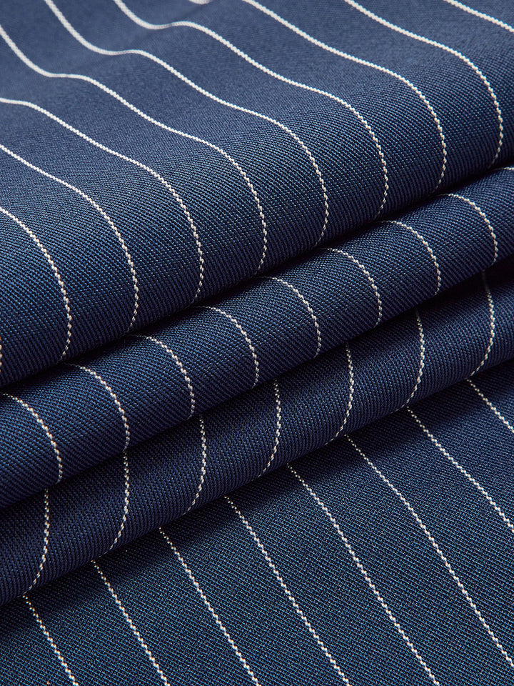 Stripe | Streifenmuster Faltenbeinhosen mit weitem Bein