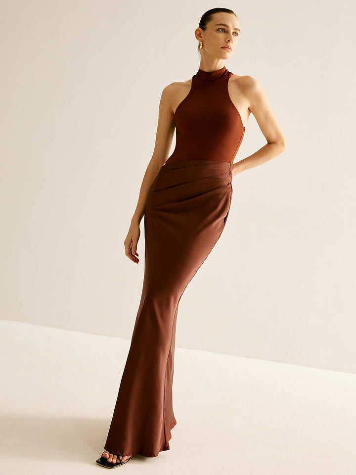 Tina | Elegantes Satinkleid