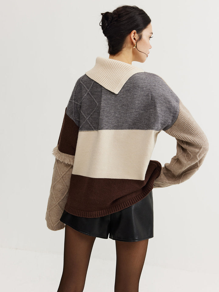 Francis | Patchwork-Strickpullover