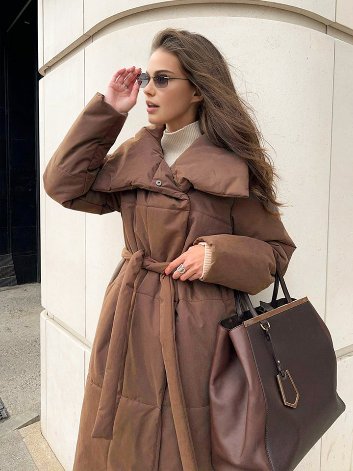 Shasha | Gepolsterter Wintermantel mit Gürtel