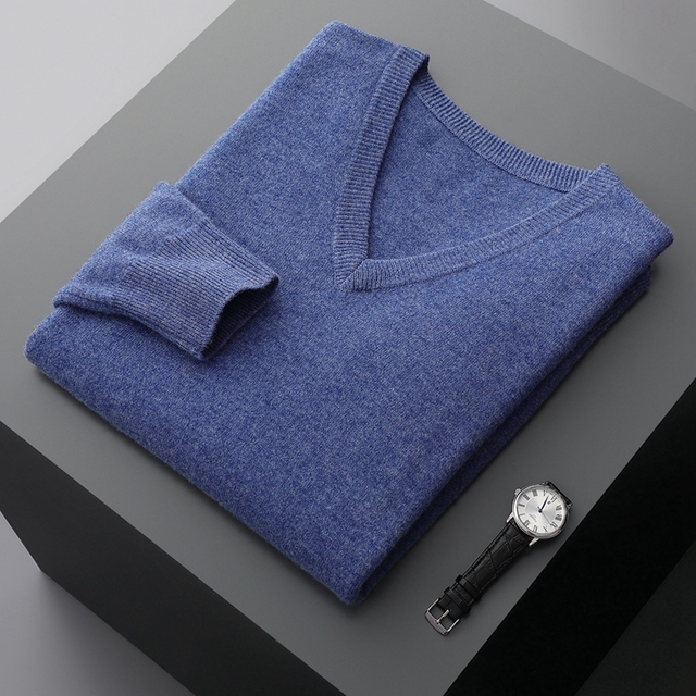 Elite V |Cashmere Long Sleeve V-Neck