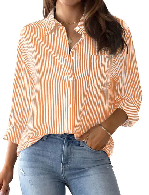 Nala l Frühlingshafte Button-Down-Bluse mit Druckdesign
