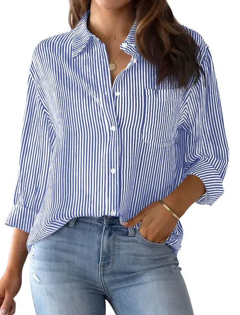 Nala l Frühlingshafte Button-Down-Bluse mit Druckdesign