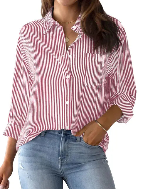Nala l Frühlingshafte Button-Down-Bluse mit Druckdesign