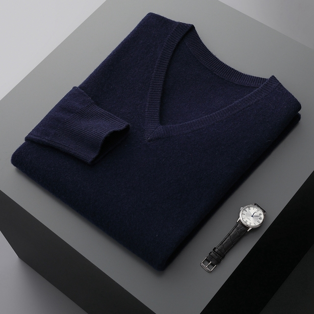 Elite V |Cashmere Long Sleeve V-Neck