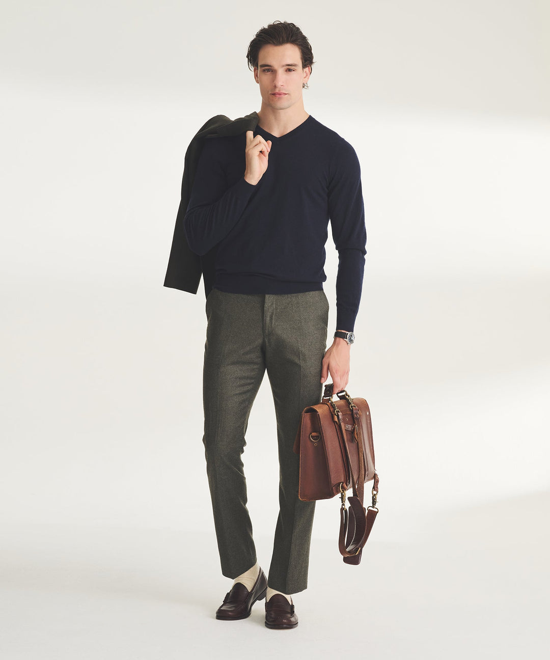 Elite V |Cashmere Long Sleeve V-Neck