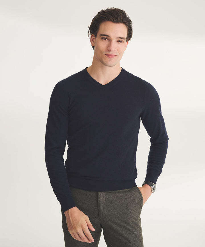 Elite V |Cashmere Long Sleeve V-Neck