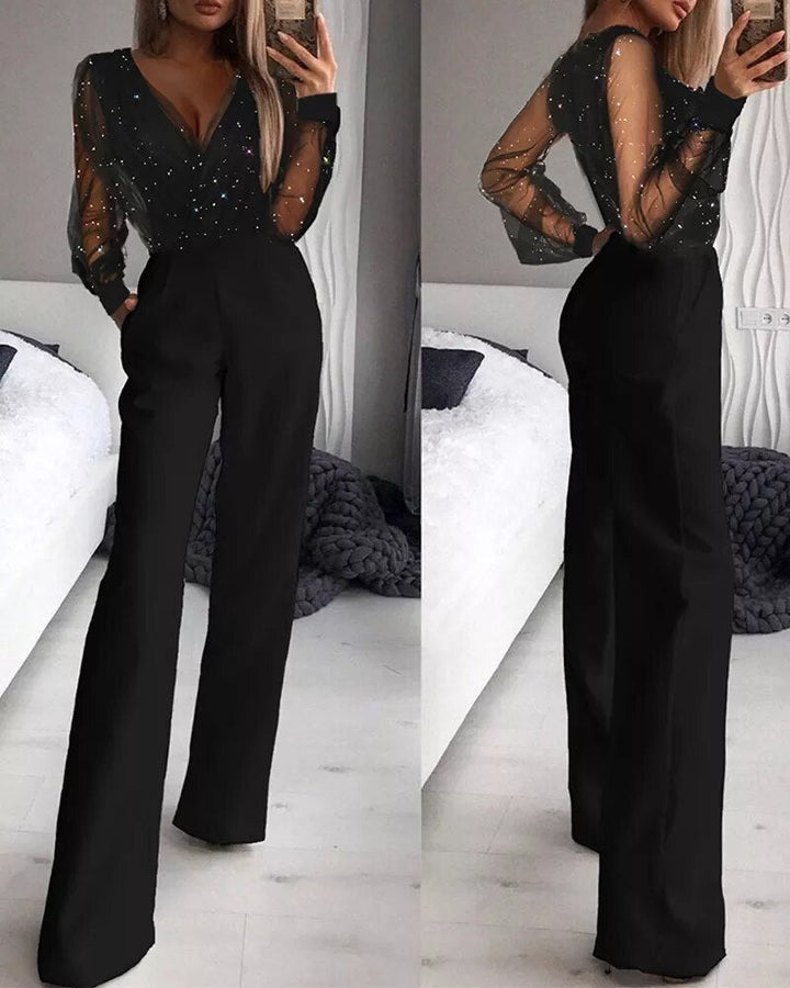 Claire - Schwarzer Lässiger Jumpsuit