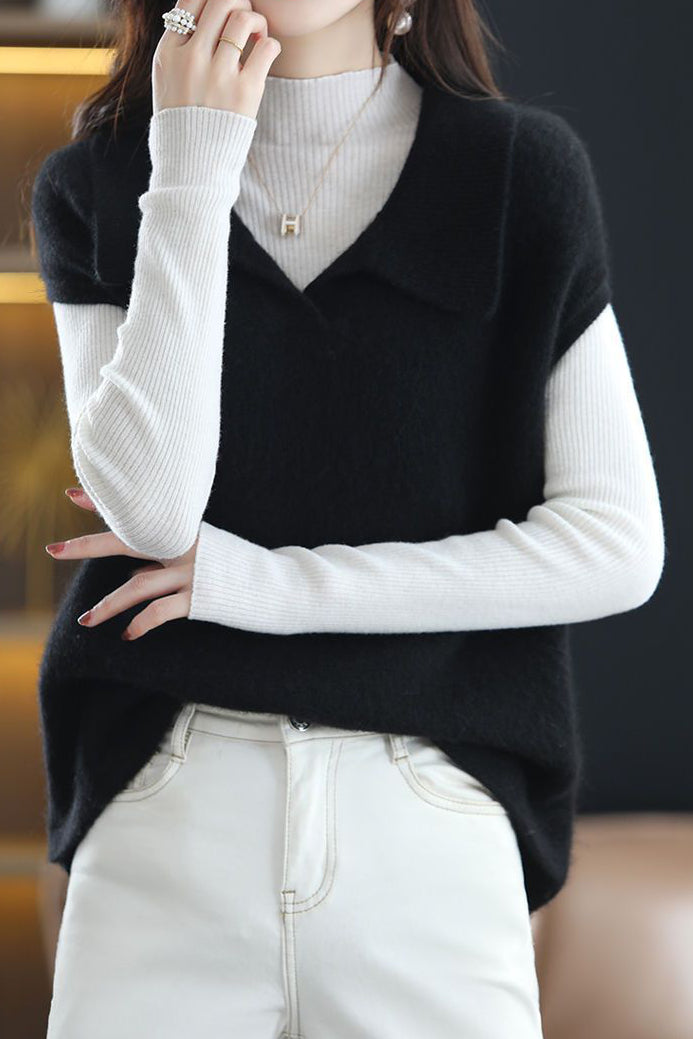 Lockere Weste, ärmellose Jacke