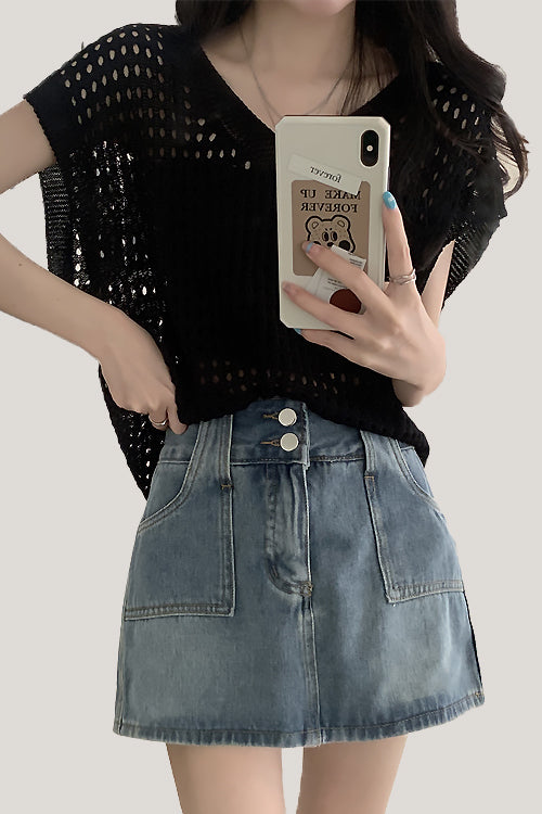 Lia | Lochmuster-Strickweste