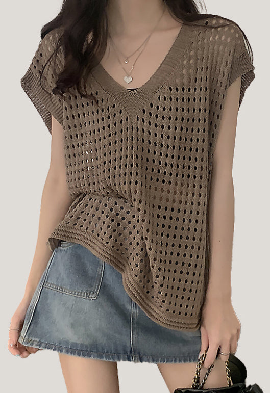 Lia | Lochmuster-Strickweste