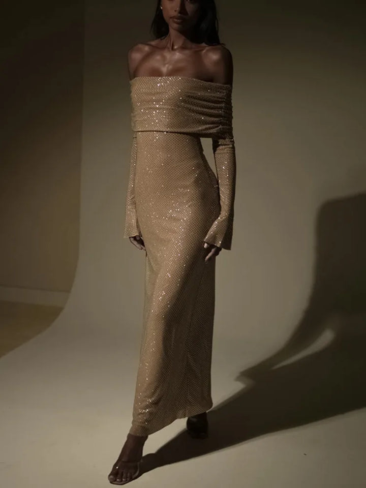 Sarah | Schimmerndes Langes Partykleid