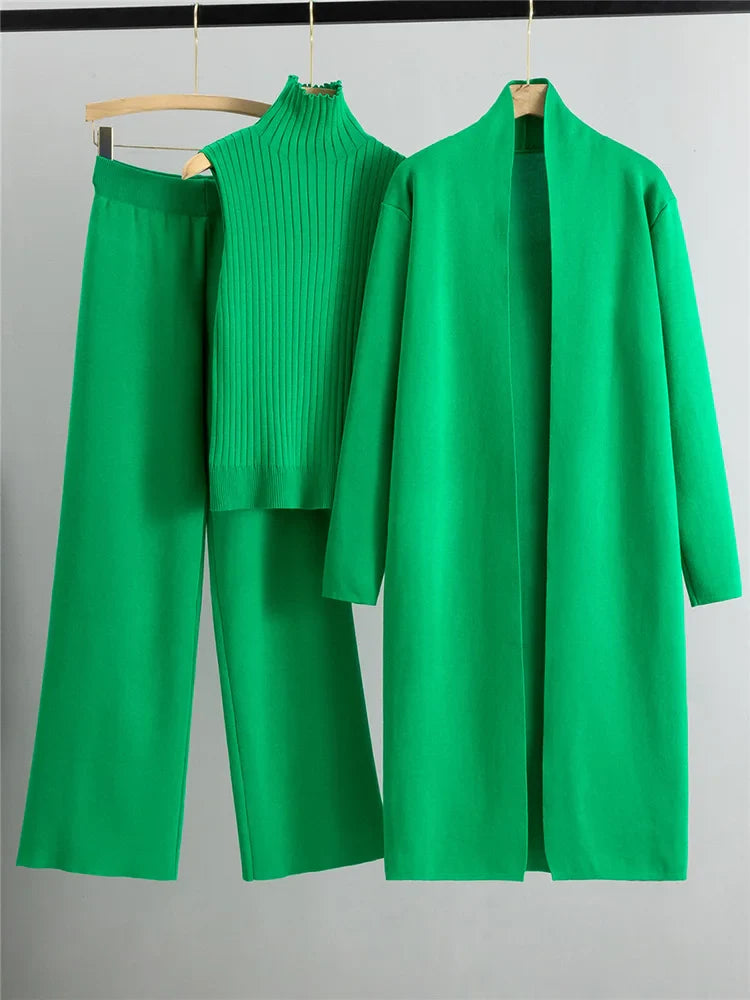 Emeralda | 3-teiliger Strickanzug