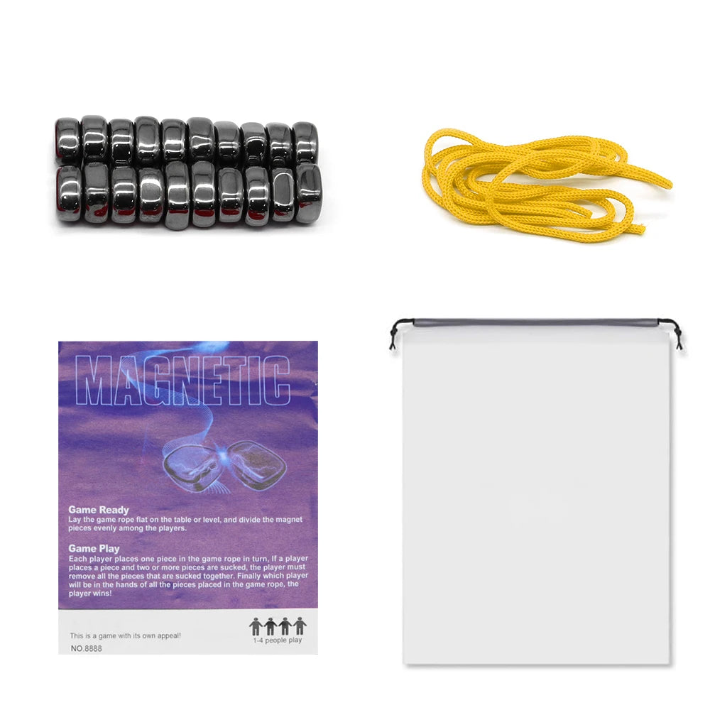 Magna | Polierter schwarzer Lodestone Magnetit – Magnetspiel zur Stressbewältigung und Unterhaltung.