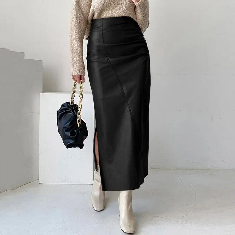 Juliet l Langer Rock aus weichem Leder