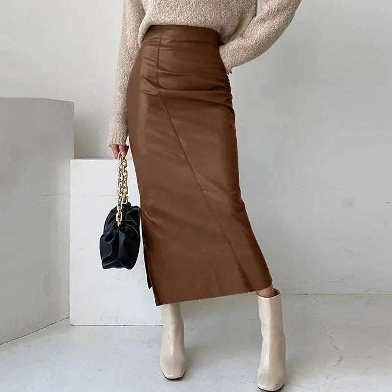 Juliet l Langer Rock aus weichem Leder