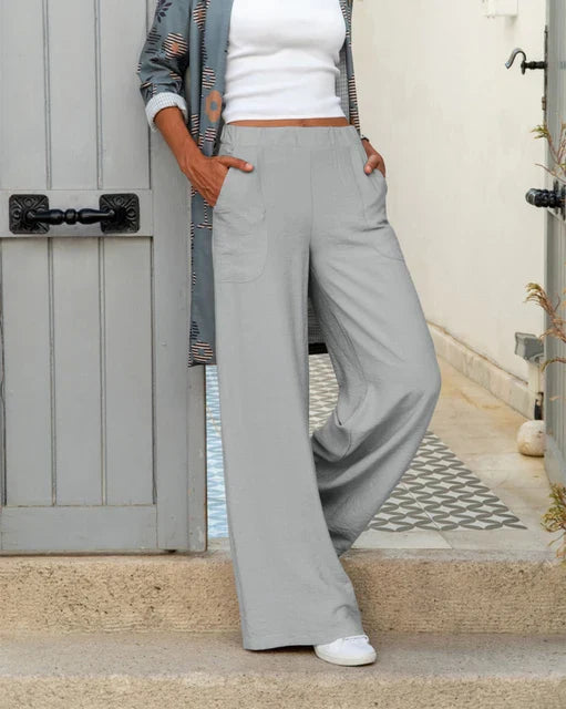 Emma | Hose mit weitem Bein und elastischer Taille