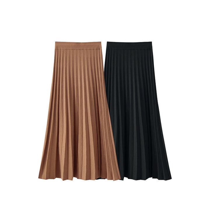 Julliete | Minimalistischer einfarbiger Plissee-Rock