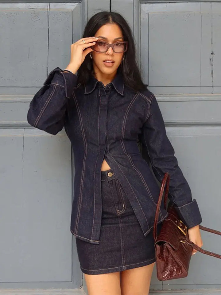 Denimzauber |  Bluse & Rock