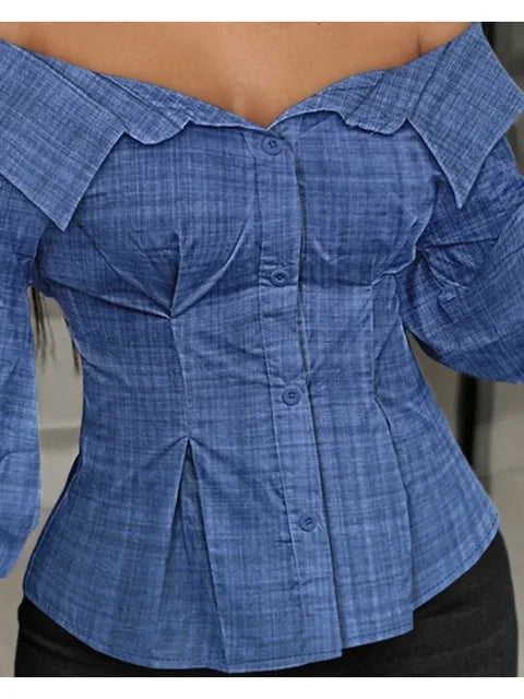 Liora Bluse mit Schulterkragen