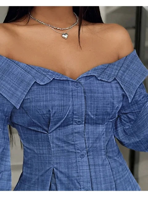 Liora Bluse mit Schulterkragen