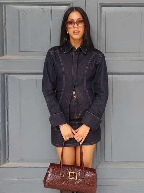 Denimzauber |  Bluse & Rock