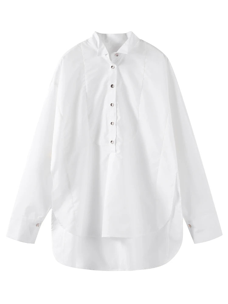 Desi |  Elegante Bluse mit Hollow-Out und Reverskragen