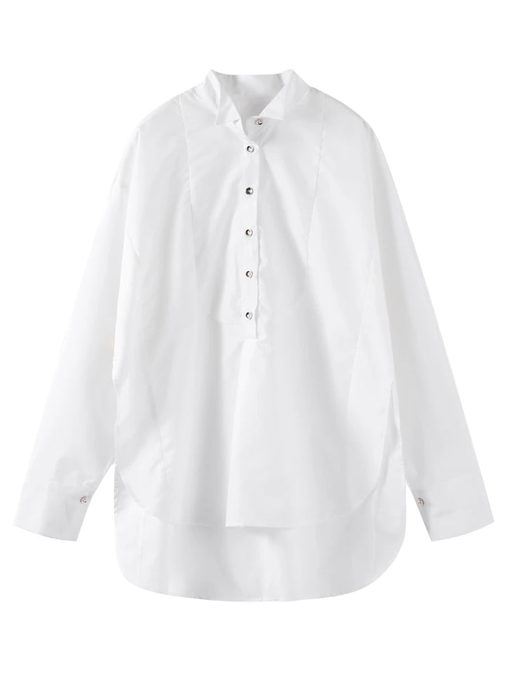 Desi |  Elegante Bluse mit Hollow-Out und Reverskragen