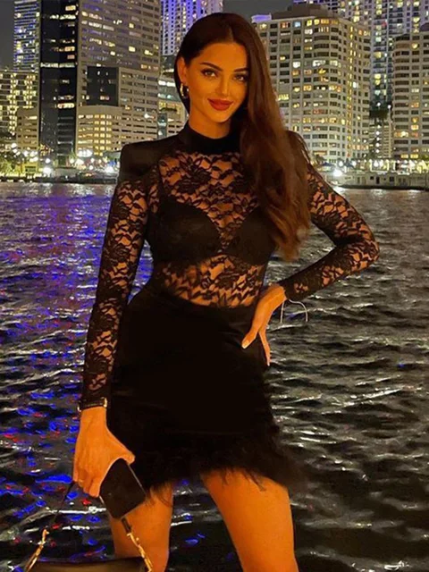 Valentina | Mini Spitzen Kleid