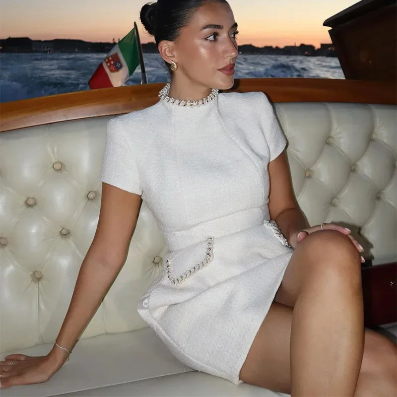 Parel | Tweed mini Kleid