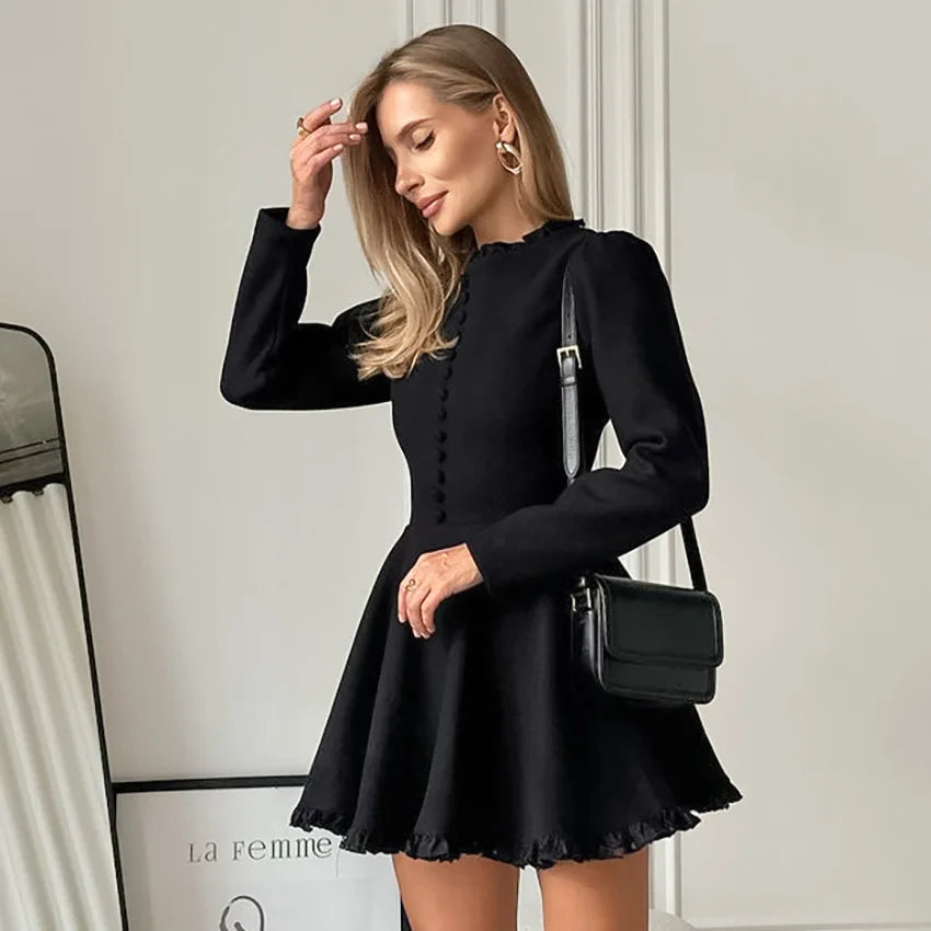 Katy | Einreihiges Mini-Abendkleid