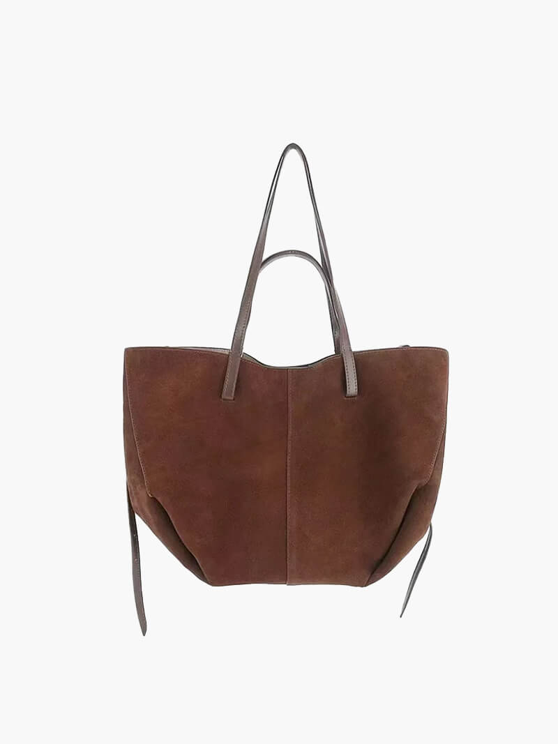 Suède|  Schwarze Tote Bag für Damen - schicke und vielseitige Handtasche