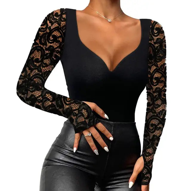 Anastasia l Bluse mit Spitzennähten, chic und Elegant