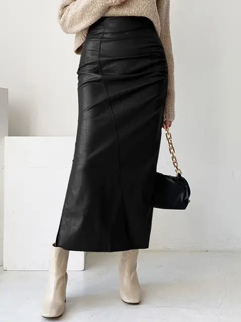 Juliet l Langer Rock aus weichem Leder