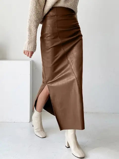 Juliet l Langer Rock aus weichem Leder